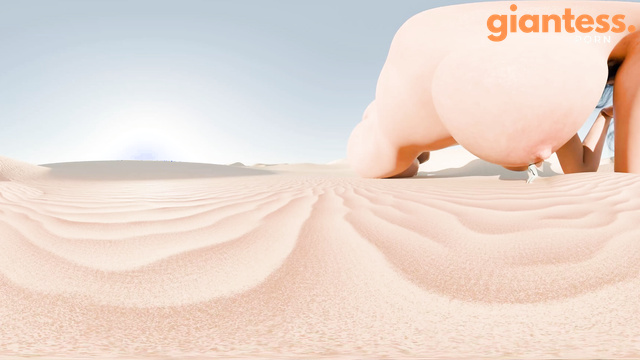 Curvy Giantess Tina Sphinx Lying Naked In Sahara Desert