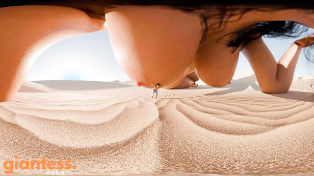 Curvy Giantess Tina Sphinx Lying Naked In Sahara Desert