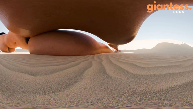 Curvy Giantess Tina Sphinx Lying Naked In Sahara Desert