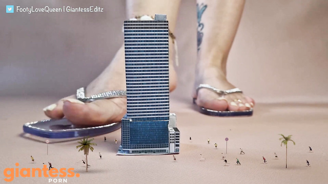 Giantess FootyQueen - The Goddess Who Shattered Skyscraper By Her Feet