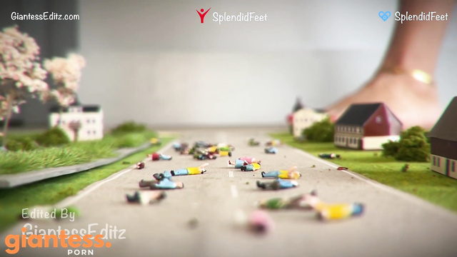 Giantess EditZ - Splendid Day Begins: Giantess Wipes Out Little City