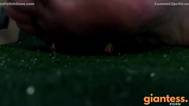 Media Impact Customs - Barefoot Giantess Caroline Pierce in Village Takeover