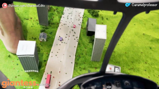 Giantess EditZ - Helicopter Watching How Giantess Puja's Destroy City Part 2