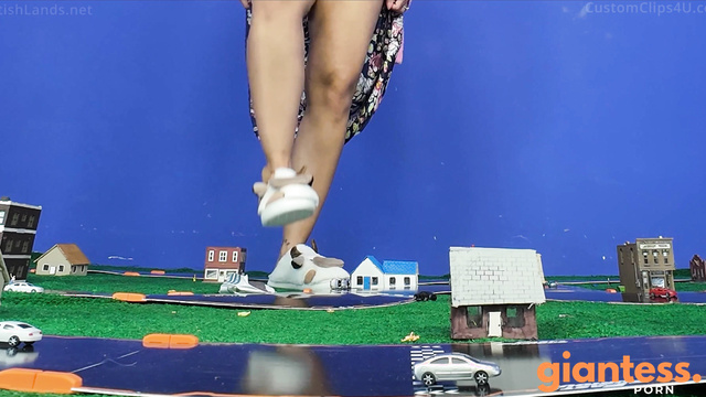 Media Impact Customs - Giantess Stepmom In White Slippers Crushing City