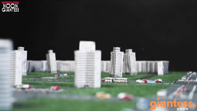 Giantess Noon - Redhead Goddess Rising vs. The Tiny City's Resistance