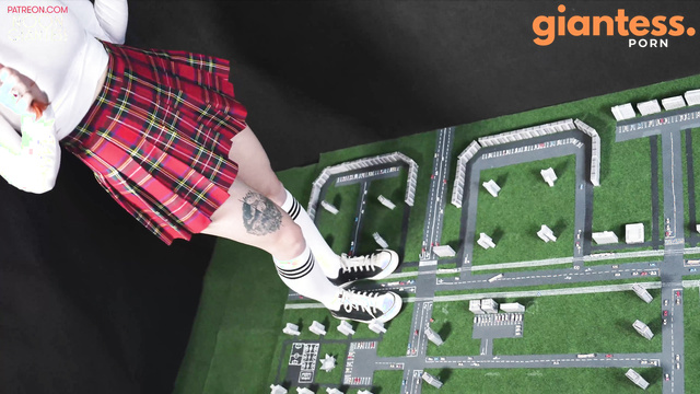 Giantess Noon - Redhead Goddess Rising vs. The Tiny City's Resistance
