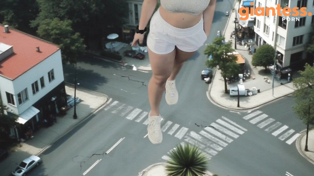 Rise Of The Giantess - Mega Giantess Gabriella City Crusher In Sneakers