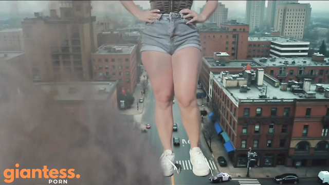 Rise Of The Giantess - Mega Giantess Gabriella City Crusher In Sneakers