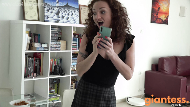 GSFCreator - Giantess Alessa And The Micro Man Watching Her Eat