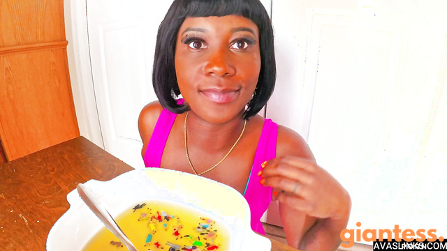 Queen Ava - Tinies in The Soup: Ebony Giantess Sinister Appetite