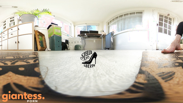 Giantess Yoga - Watching How Stella Liberty Do Yoga From Tiny Man POV