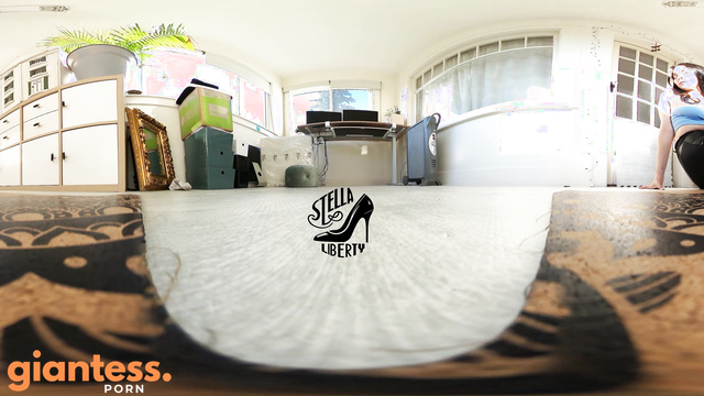 Giantess Yoga - Watching How Stella Liberty Do Yoga From Tiny Man POV