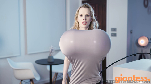 British Taboo UK - Bimbo Stepmom Blows Up Her Tits For Big Boob Addict Stepson