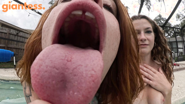 Princess Nathalia - Gentle Giantess Poolside With Jasper Reed and Nathalia