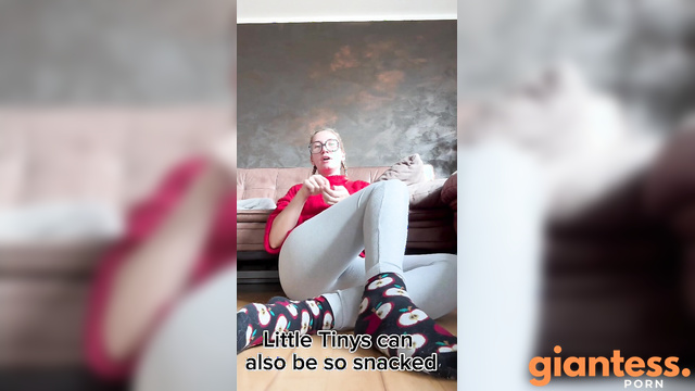 Anza Black - Trapped Between Soles: Tiny Hidden in Giantess Socks