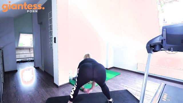 Princess Diana - The Gym Giantess Trainer And Her Butt Crushing Curves