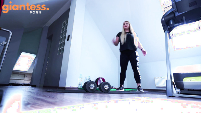 Princess Diana - The Gym Giantess Trainer And Her Butt Crushing Curves