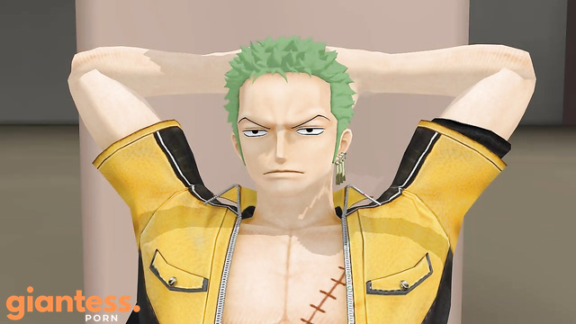 Unaware Barefoot Power: Giantess Nojiko Crushes Zoro Completely