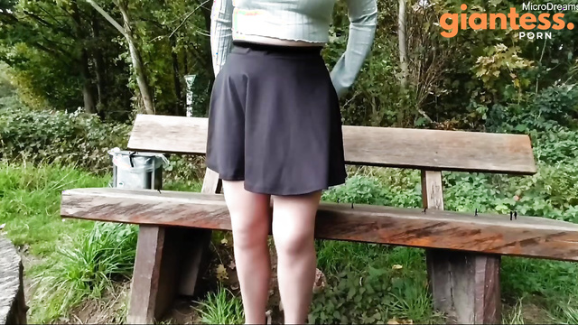 MicroStudio - Giantess In Skirt: The Dilemma of Sitting on Tiny People