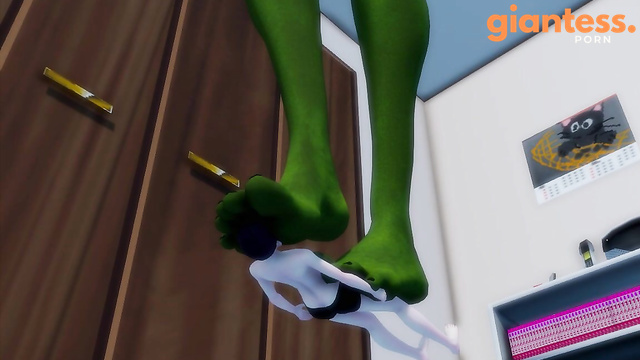Hardcore Domination: Giantess Hulk Tramples a Tiny Alien