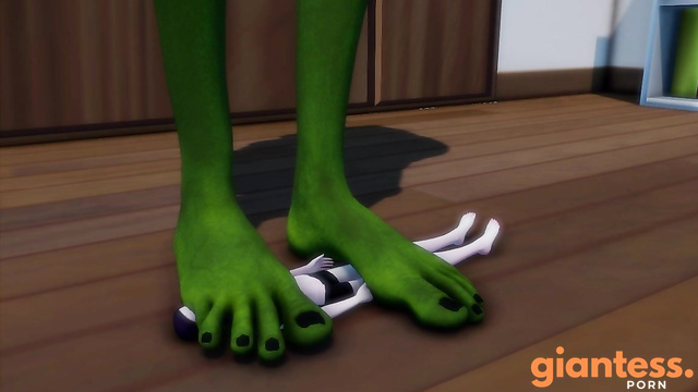 Hardcore Domination: Giantess Hulk Tramples a Tiny Alien