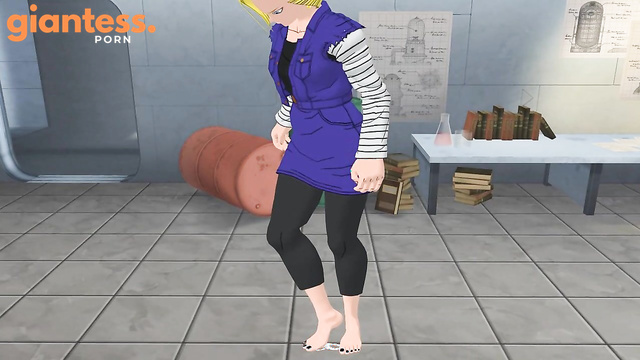 Merciless Barefoot Giantess Android Tramples Her Tiny Victim