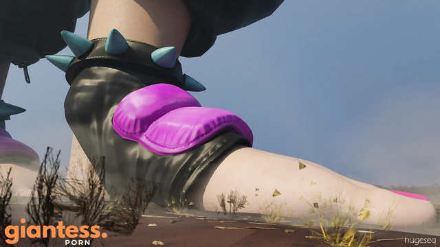 Giantess Juri’s And Her Huge Feet Domination Beneath Cars Traffic