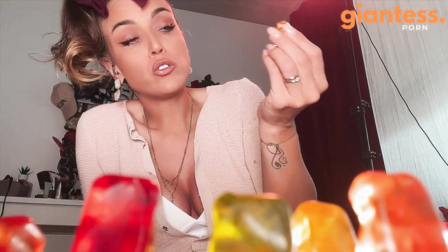 POV Giantess ASMR With Gina Carla: Eating You Like Gummy Bears