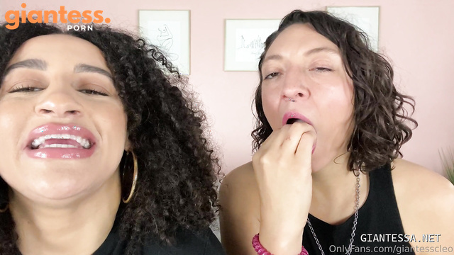 GIantess Cleo And Her Friend Goddess Looking For A Tiny Meal