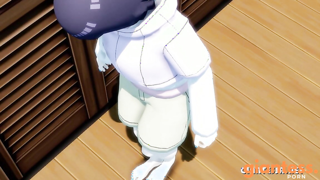 Hinata Giantess Crushes And Controls Tiny Man With Pink Slippers