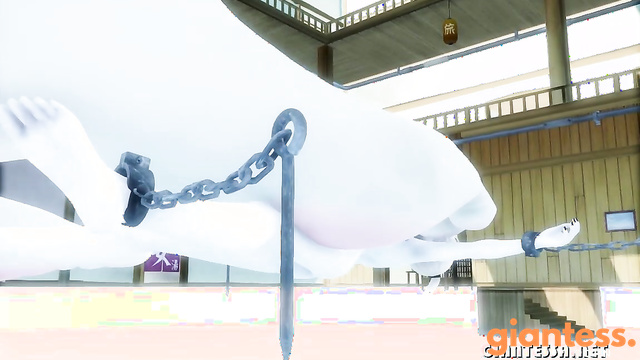 Helpless Chained Tiny Slave Trampled by Barefoot Giantess Sakura