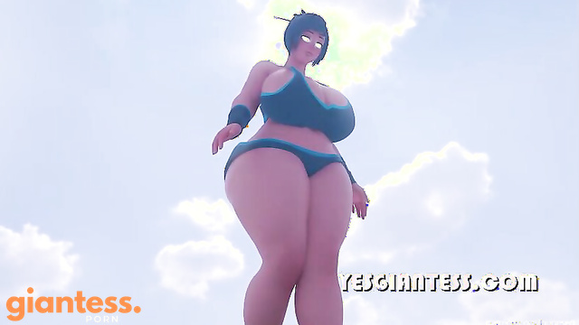 Patreon - Walking Slowly With Curvy Giantess Mei On The Grass