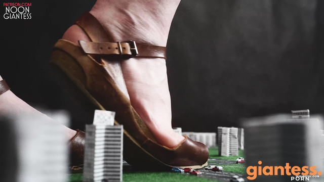 Giantess Noon - Her Stained Soles Bring Down Twin Thrones of Death And Might