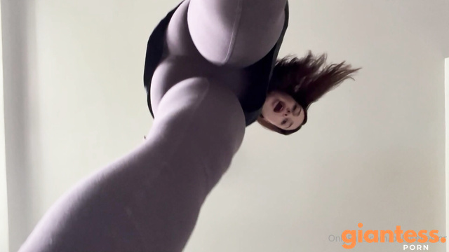 Giantess Tee Finds a Tiny Man in Her Kitchen And Tramples Him