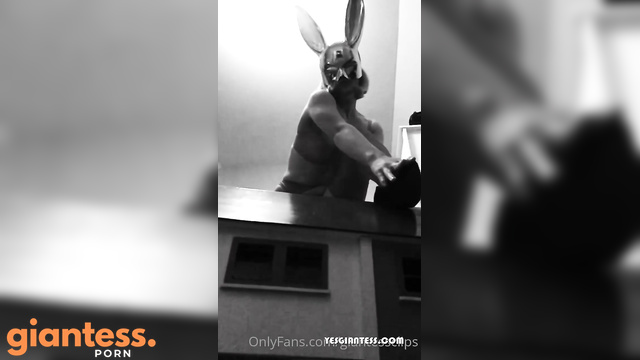 Larger Than Life - X-Files: Giantess Lexi As The Masked Bunny in Stockings