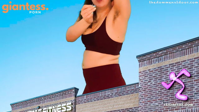 Larger Than Life - Goddess Freya Growth And Shows Her Armpits At The Gym