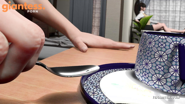 YesGiantess - Redhead Giant Savoring Her Morning Meal in Slow Motion