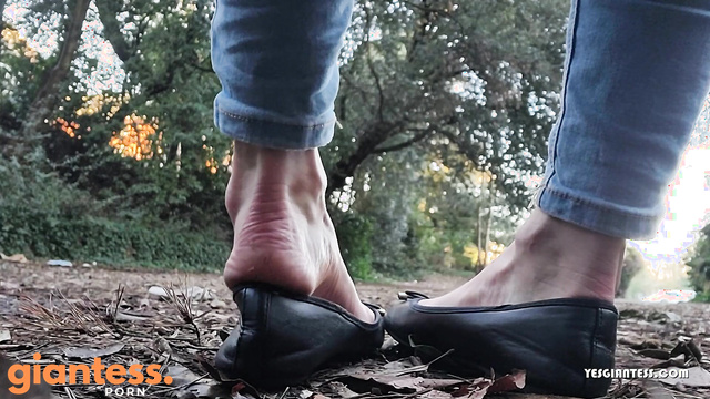 Goddess Vanessa - Tiny View: Unaware Giantess in Flats Showing Soles