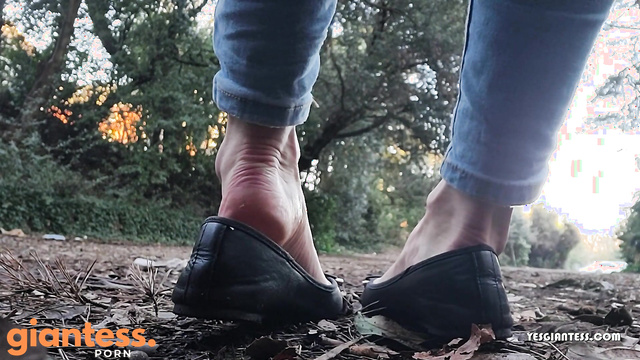 Goddess Vanessa - Tiny View: Unaware Giantess in Flats Showing Soles