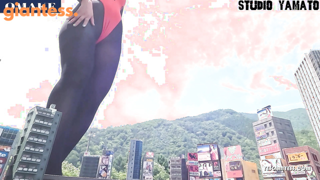 Studio Yamato - Goddess In Nylon Suit Walking Around City Of Afraid Tinies