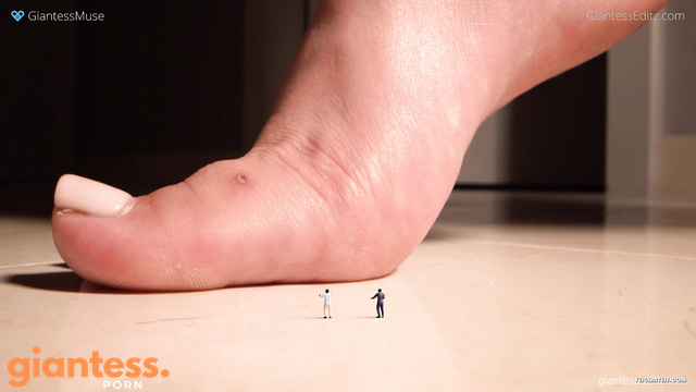 Giantess EditZ - Barefoot Muse Receives Foot Worship From Her Tiny Suite Part 2