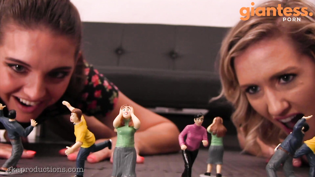 Ginary's Giantess Adventures - Sadie & Reagan Devour Tiny Terrified Victims
